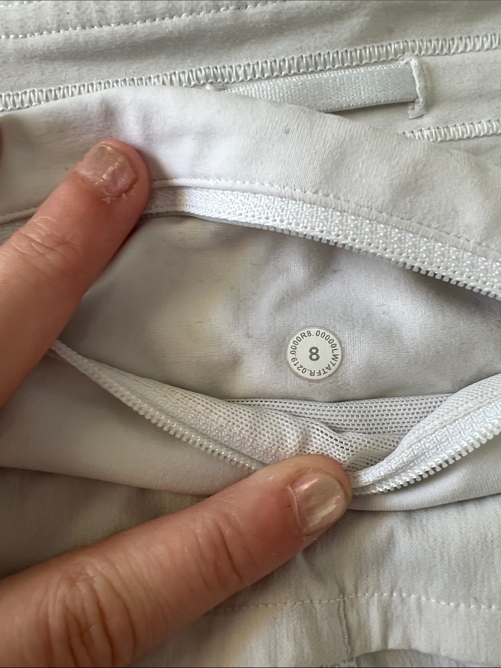 White Lululemon Running Shorts - Size 8 - Picture 2 of 4